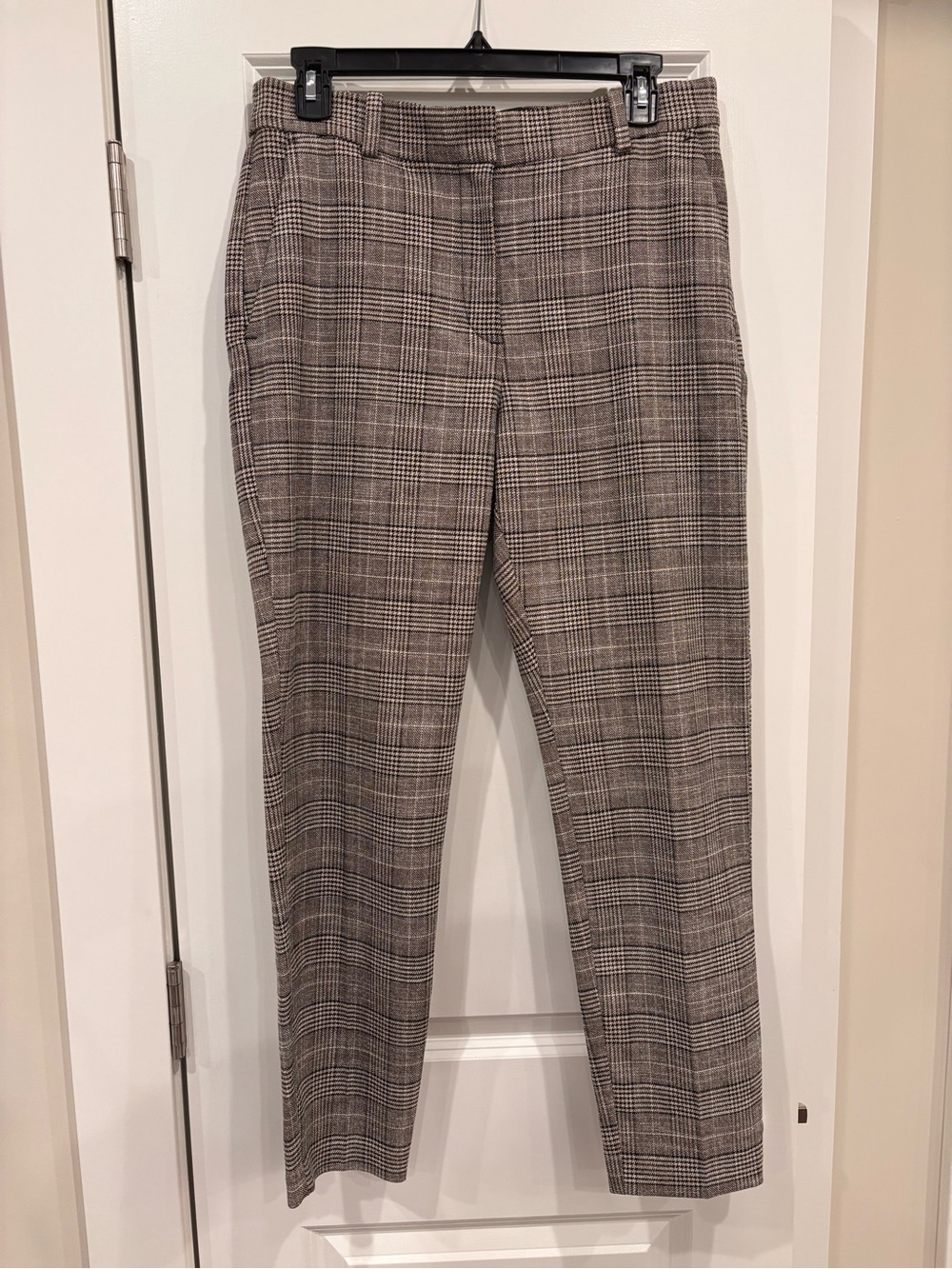 Brown Plaid Women's Dress Pants